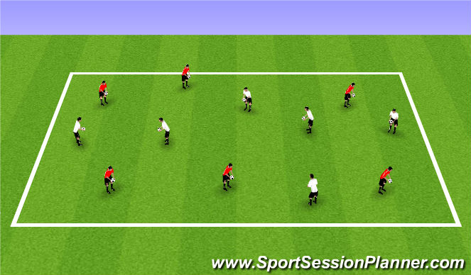 Football/Soccer Session Plan Drill (Colour): Warm Up
