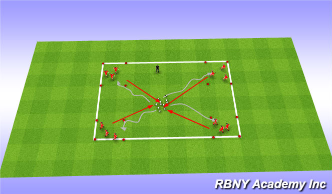 Football/Soccer Session Plan Drill (Colour): Bank Robbers (PreK, U5)
