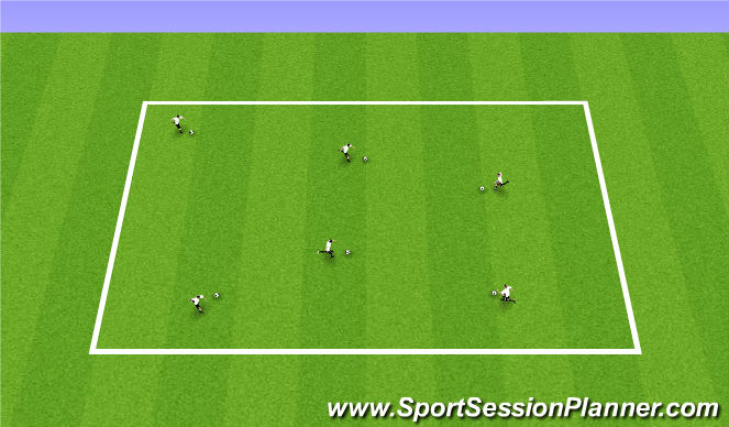 Football/Soccer Session Plan Drill (Colour): Warm Up