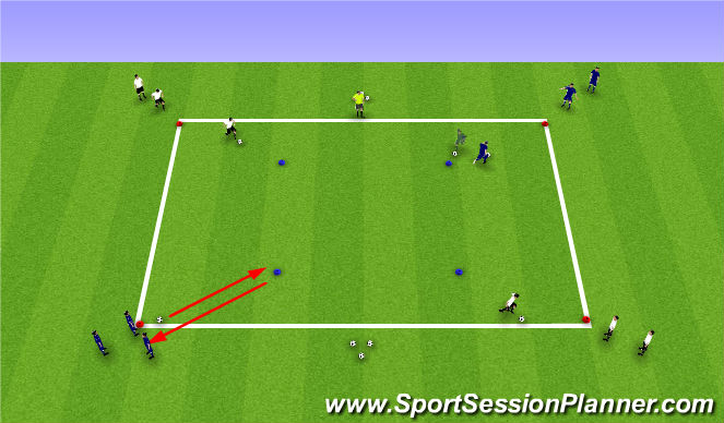Football/Soccer Session Plan Drill (Colour): Technical