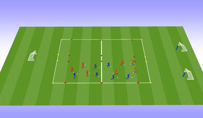 Football/Soccer Session Plan Drill (Colour): warm up ball mastery