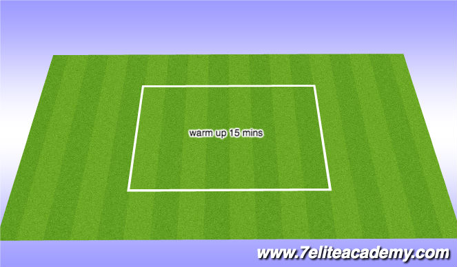 Football/Soccer Session Plan Drill (Colour): warm up