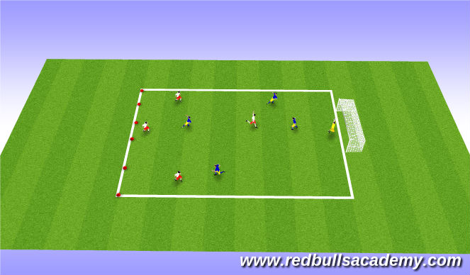 Football/Soccer Session Plan Drill (Colour): Conditioned game