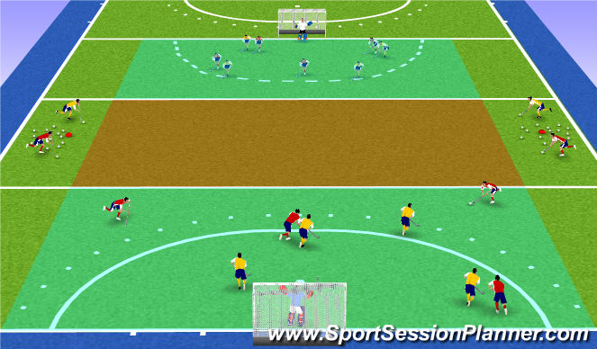 Hockey Session Plan Drill (Colour): Animation 1