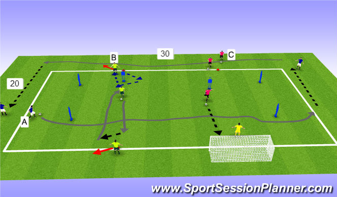 Football/Soccer Session Plan Drill (Colour): Warm Up