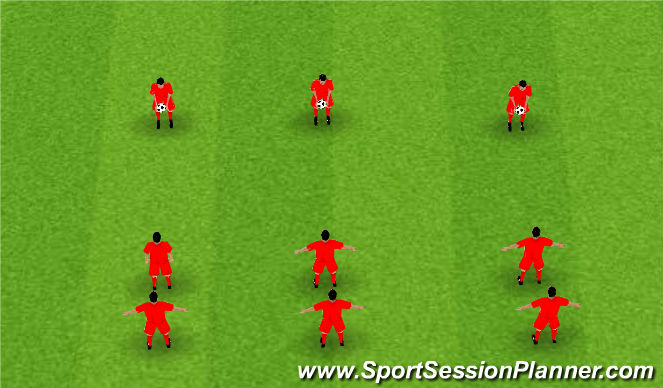 Football/Soccer Session Plan Drill (Colour): Ladder Juggling