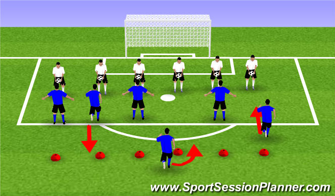Football/Soccer Session Plan Drill (Colour): Technical Volleys