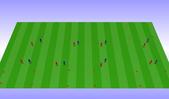 Football/Soccer: 6 goal game Dribbling, Technical: Dribbling and RWB Moderate
