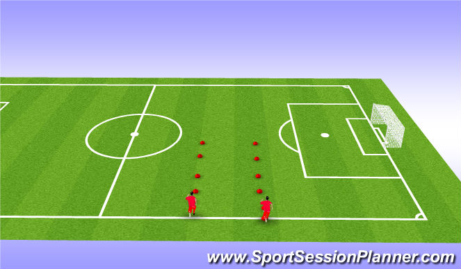 Football/Soccer Session Plan Drill (Colour): Warm-up/ Speed and Agility