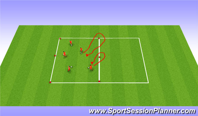 Football/Soccer Session Plan Drill (Colour): Warm up