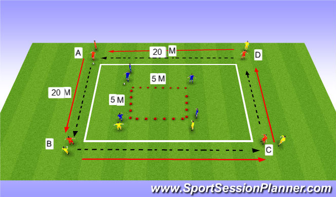 Football/Soccer Session Plan Drill (Colour): Tech - Passing