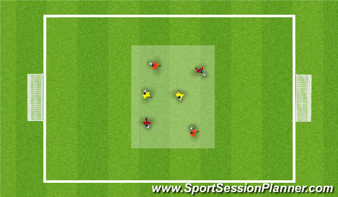 Football/Soccer Session Plan Drill (Colour): Warm Up