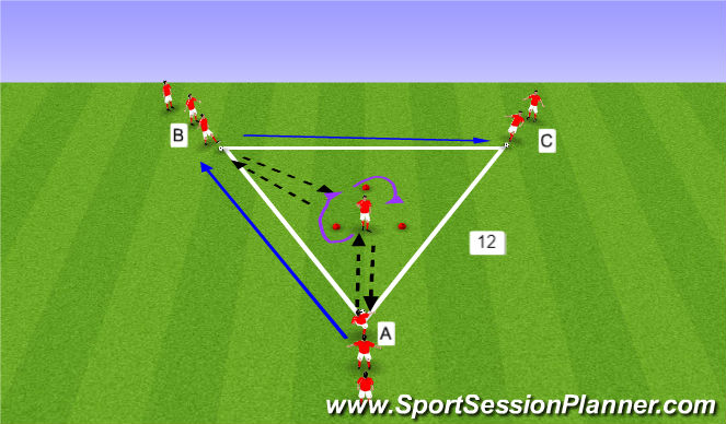 Football/Soccer Session Plan Drill (Colour): Warm up