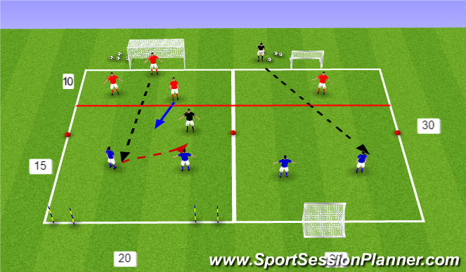Football/Soccer Session Plan Drill (Colour): Mini Games