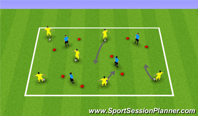 Football/Soccer Session Plan Drill (Colour): Warm-up
