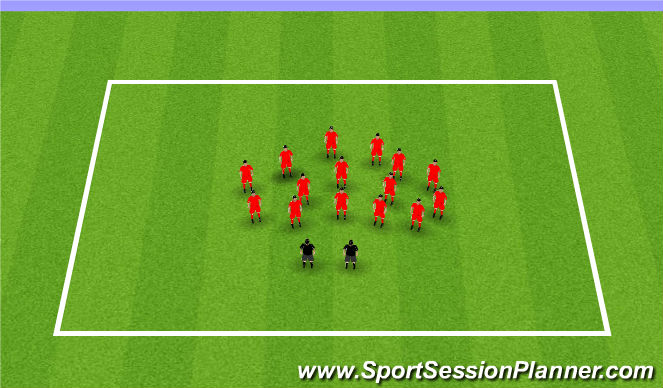 Football/Soccer Session Plan Drill (Colour): Formation/Tactics