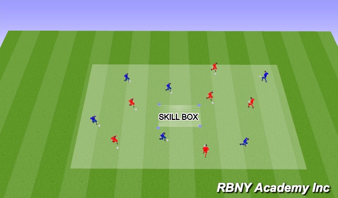 Football/Soccer Session Plan Drill (Colour): Warm Up