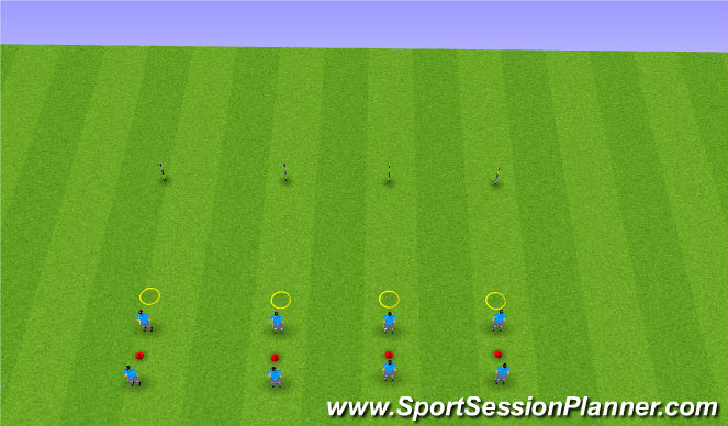 Football/Soccer Session Plan Drill (Colour): Footwork & Agility Warm-Up