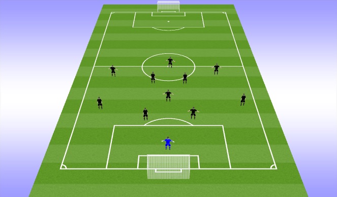 Football/Soccer Session Plan Drill (Colour): 11v11