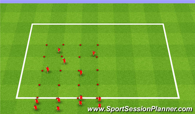 Football/Soccer Session Plan Drill (Colour): Warm Up