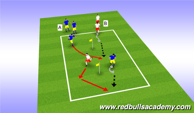 Football/Soccer Session Plan Drill (Colour): warm-up