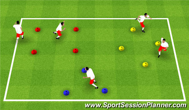 Football/Soccer Session Plan Drill (Colour): TRIANGLES SQUARES DIAMONDS