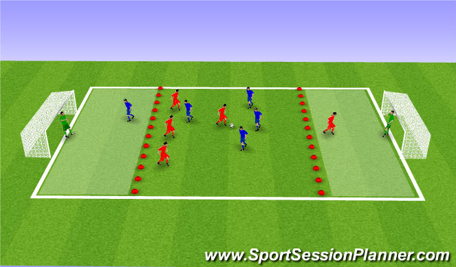 Football/Soccer Session Plan Drill (Colour): SSG