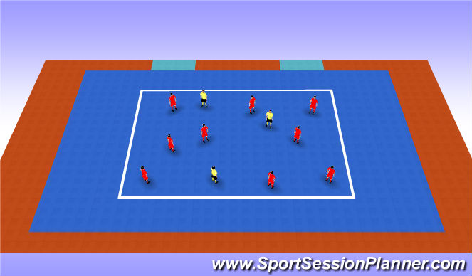 Futsal Session Plan Drill (Colour): Warm Up