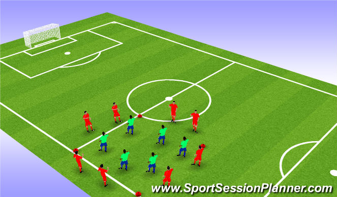 Football/Soccer Session Plan Drill (Colour): Technical Warm Up