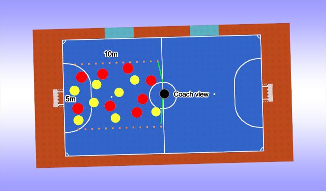 Futsal Session Plan Drill (Colour): Warm-up