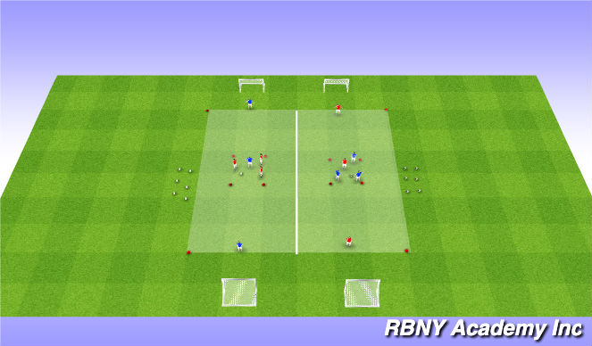 Football/Soccer Session Plan Drill (Colour): Main Activity