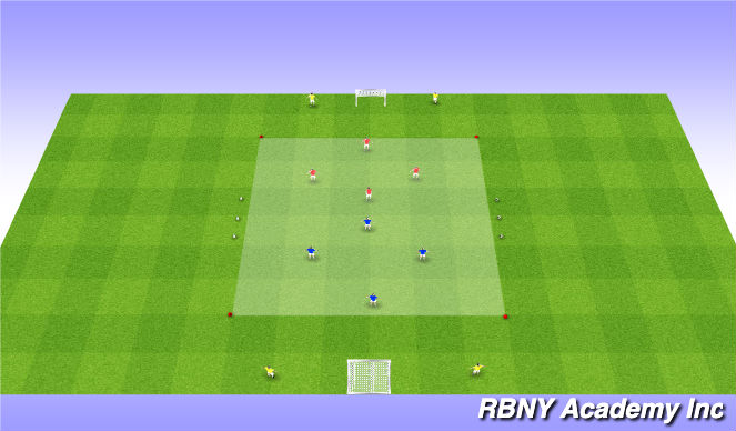 Football/Soccer Session Plan Drill (Colour): Conditioned Game
