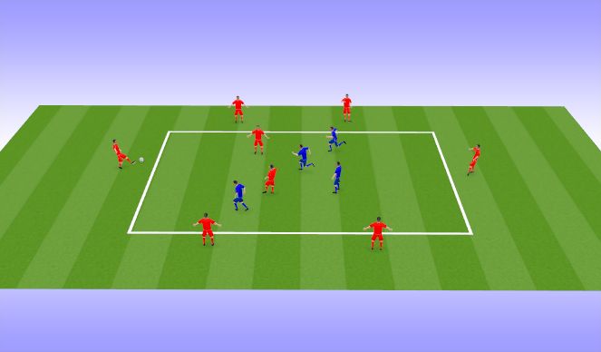 Football/Soccer Session Plan Drill (Colour): Warm Up/Transitional Game