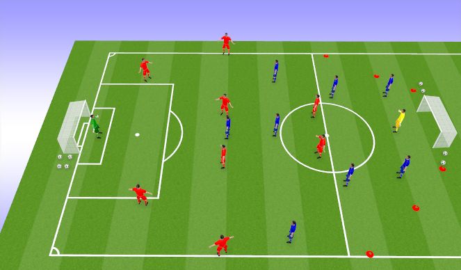 Football/Soccer Session Plan Drill (Colour): Team,Training 9v9