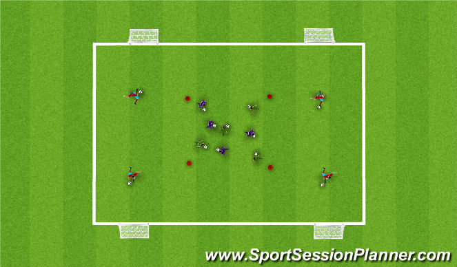 Football/Soccer Session Plan Drill (Colour): Warm Up