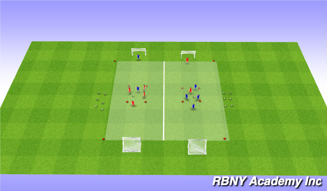 Football/Soccer Session Plan Drill (Colour): Main Activity