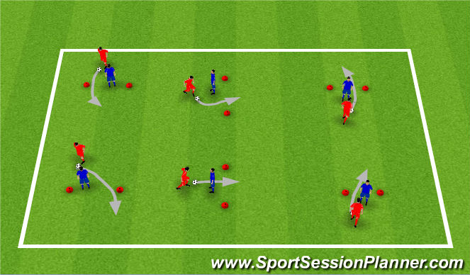 Football/Soccer Session Plan Drill (Colour): Technical