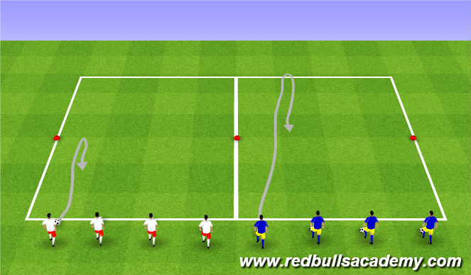 Football/Soccer Session Plan Drill (Colour): Messi/Xavi