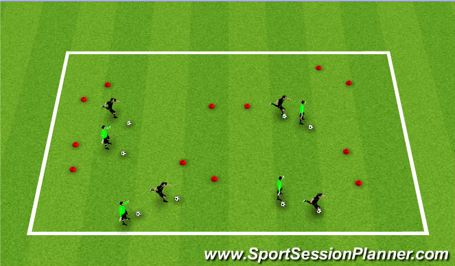 Football/Soccer Session Plan Drill (Colour): Knock Knock