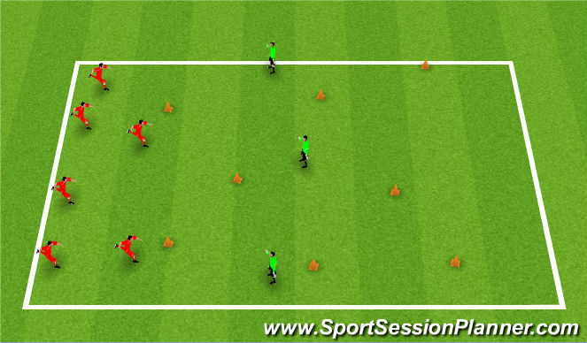 Football/Soccer Session Plan Drill (Colour): Race Car Derby
