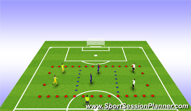 Football/Soccer Session Plan Drill (Colour): SSG