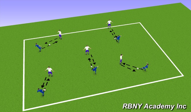 Football/Soccer Session Plan Drill (Colour): Passing and Receiving