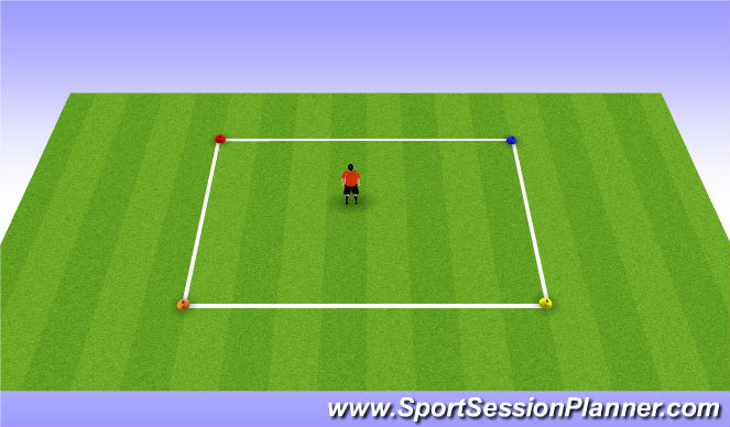Football/Soccer Session Plan Drill (Colour): Reaction Sprints