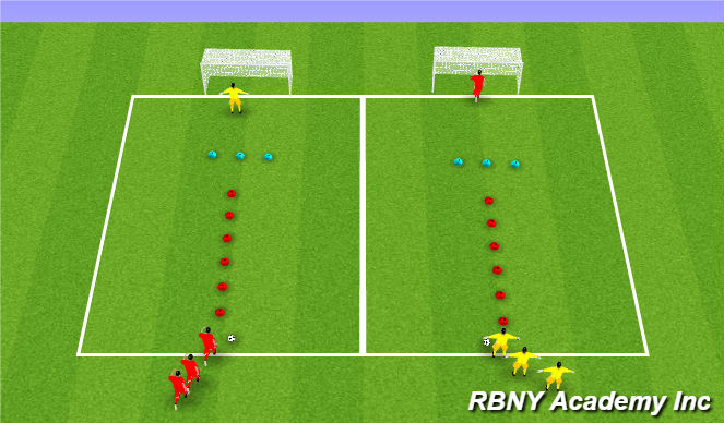 Football/Soccer Session Plan Drill (Colour): Warm Up