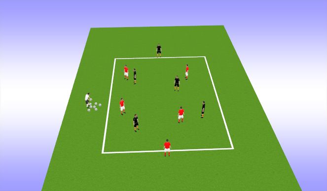 Football/Soccer Session Plan Drill (Colour): Possession