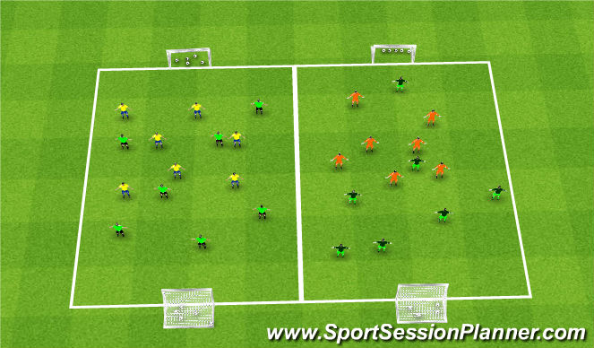 Football/Soccer Session Plan Drill (Colour): Counter Attack Game