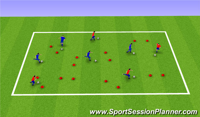 Football/Soccer Session Plan Drill (Colour): Warm-up