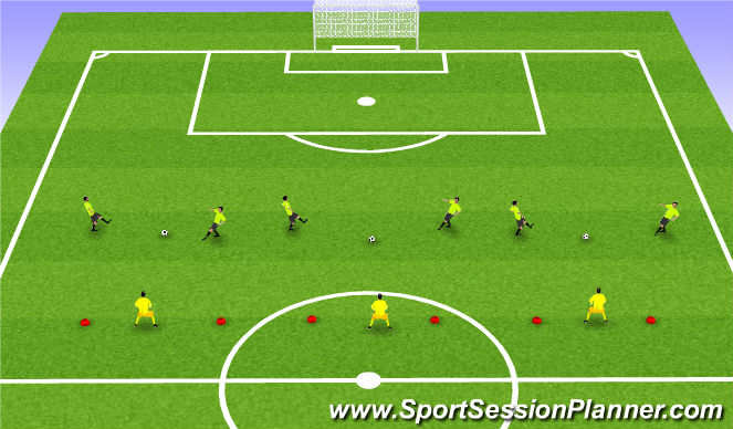 Football/Soccer Session Plan Drill (Colour): Exercise 1