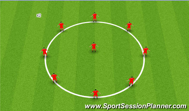 Football/Soccer Session Plan Drill (Colour): Pre Warm Up