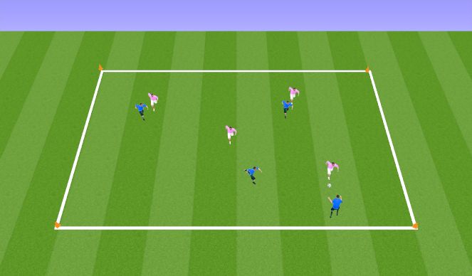 Football/Soccer Session Plan Drill (Colour): 4v4 End zones